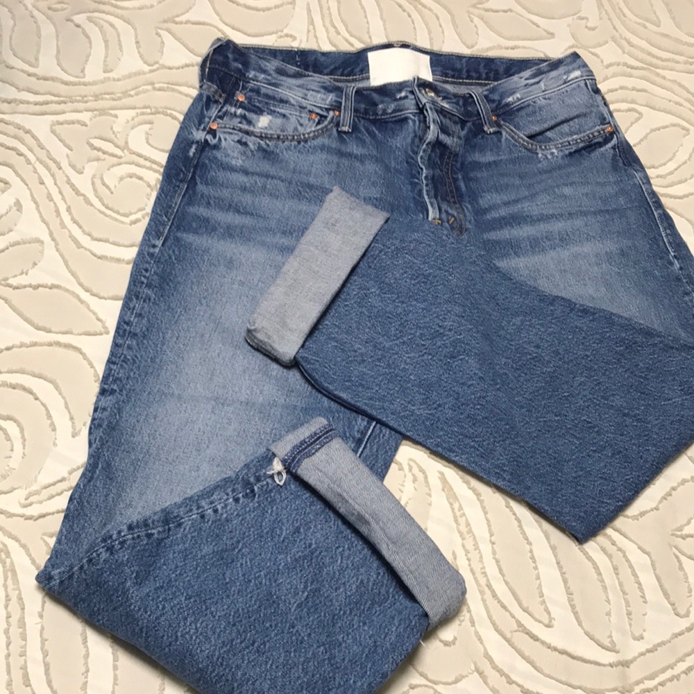 Mother high waisted cropped jeans